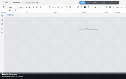 Editing and annotating a PDF