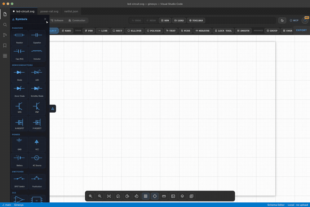 Loading a schematic