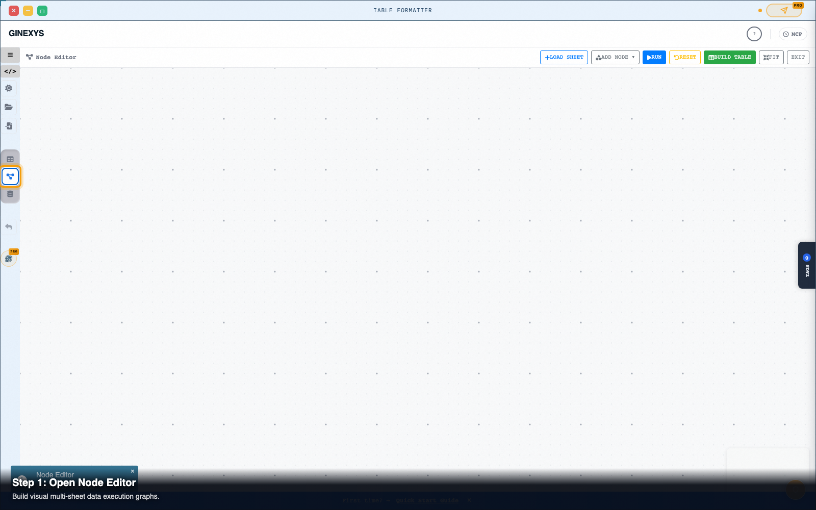 Step 1 — Load source datasets into Sheet Manager